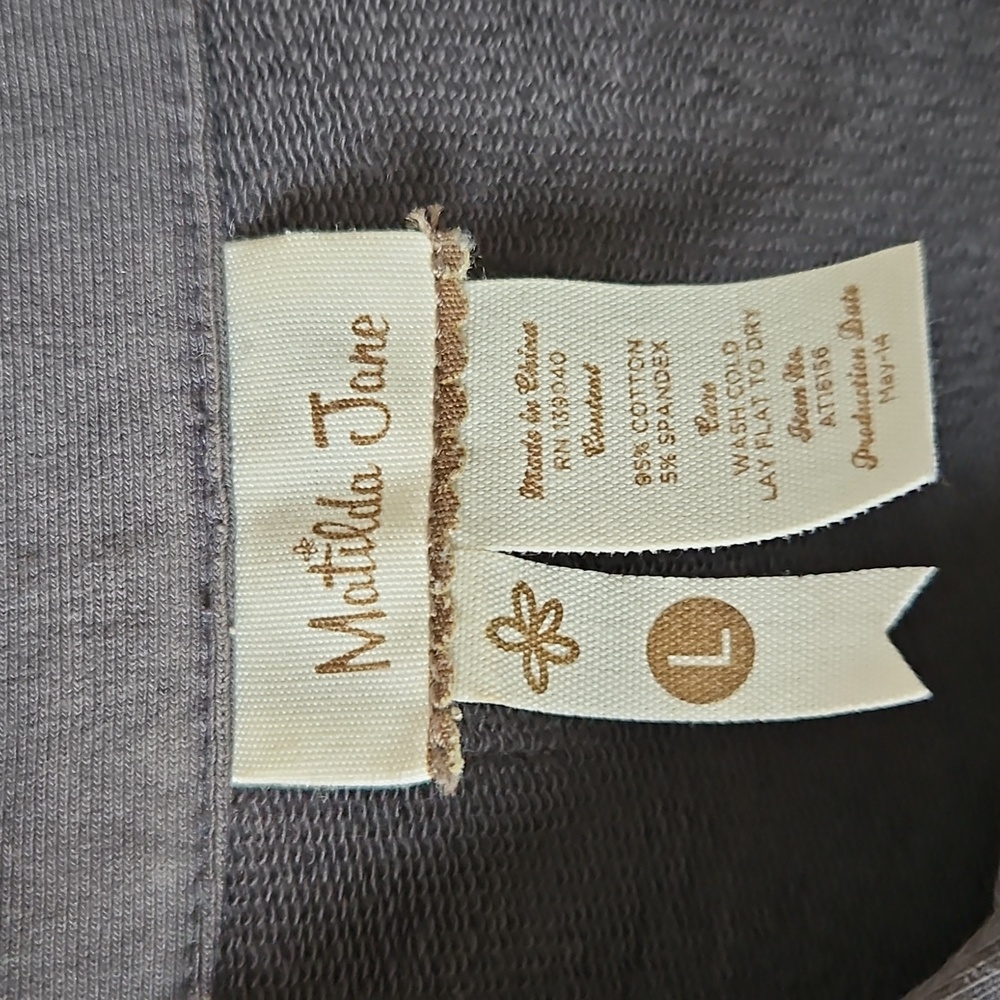 Matilda Jane Onyx Coat Secret Fields Mom Women’s Jacket Grey Military Sz Large - Picture 8 of 8